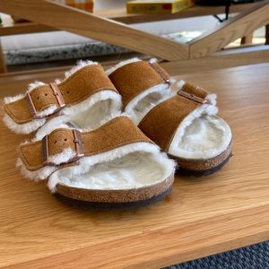 sherpa birkenstocks